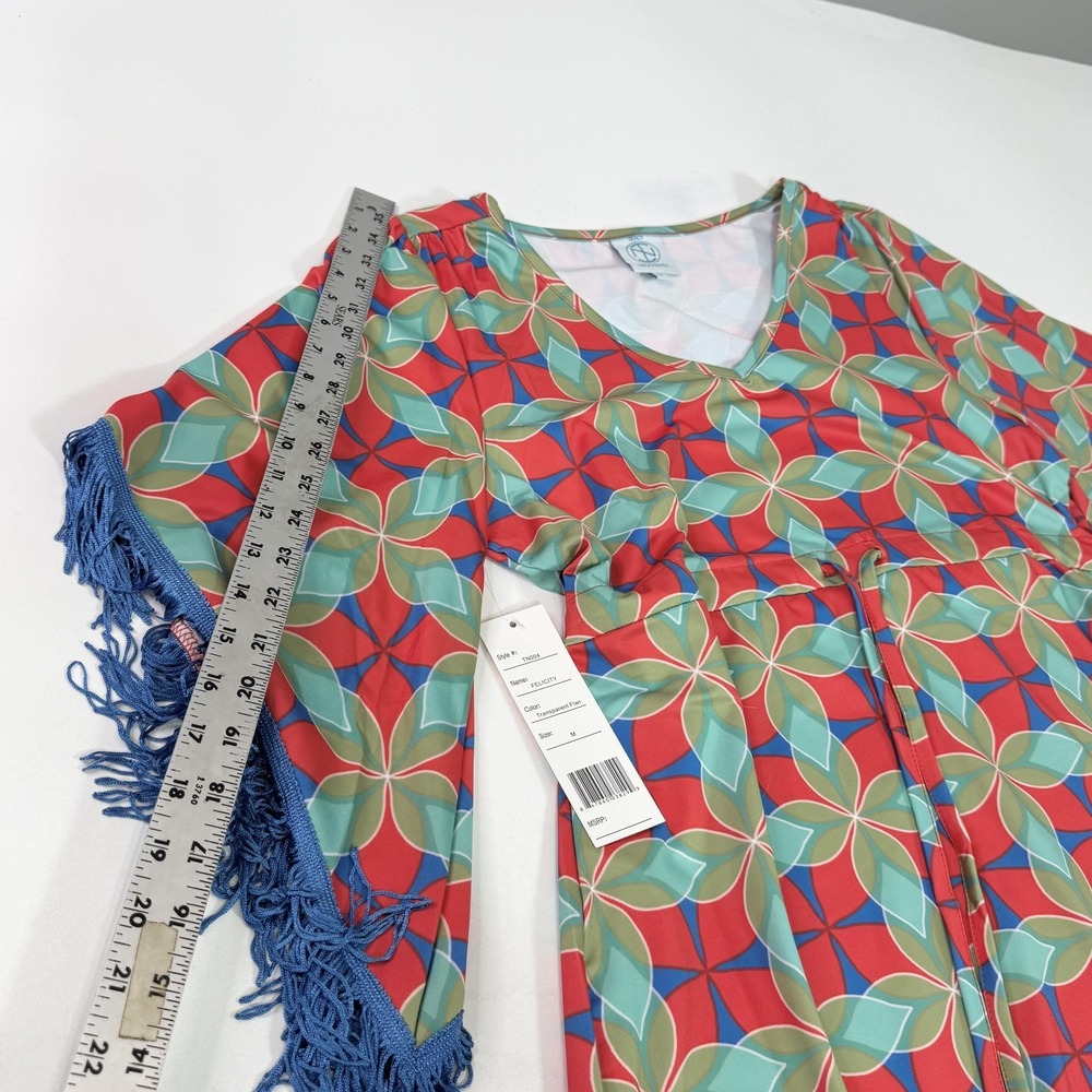 Tracy Negoshian Dress Womens Medium Felicity Boho Geometric Fringe - Picture 7 of 12